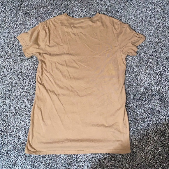 Sand Colored Tan Plain Tee - Picture 2 of 2